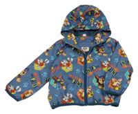Šedomodrá šusťáková jarní bunda s kapucí - Tlapková Patrola Nickelodeon