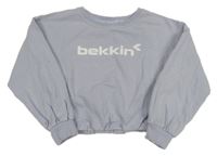 Lila crop mikina s logom bekkin