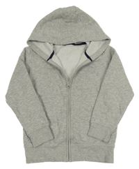 Svetlosivá melírovaná prepínaci mikina s kapucňou George