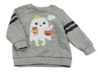 Sivá melírovaná mikina s duchem C&A