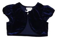 Tmavomodré zamatové bolerko