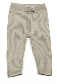 Béžové rebrované úpletové legíny H&M