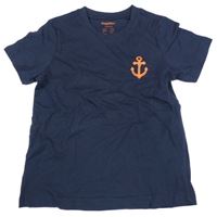 Tmavomodré tričko s kotvou Lupilu