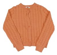 Lososový rebrovaný prepínaci crop sveter M&S