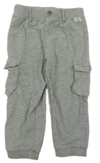 Tmavomodré cargo cuff tepláky Tom Tailor