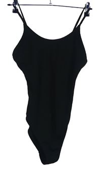 Dámske čierne rebrované jednodielne plavky zn. Primark
