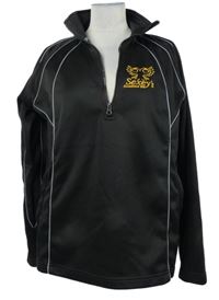 Pánska čierna športová mikina s výšivkou