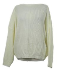 Dámský smetanový volný svetr s korálky Shein 