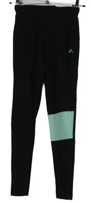 Dámské černo-světlemodré sportovní legíny Only 