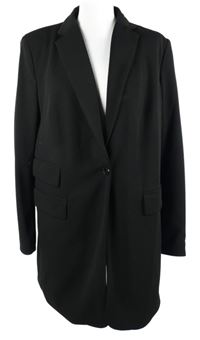 Dámsky čierny sakový kabát Alba Moda
