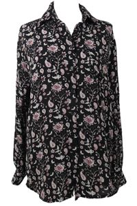 Dámská černo-růžová vzorovaná halenka Glamorous 