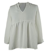 Dámska biela prúžkovaná peplum blúzka Only