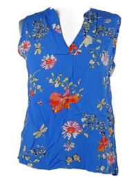 Dámska modrá kvetovaná blúzka Amisu