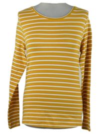 Dámské okrovo-bílé pruhované triko Janina 