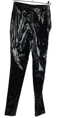 Nové - Dámske čierne latexové tregíny New Look