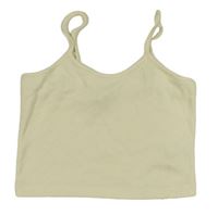 Smotanový úpletový crop top River Island