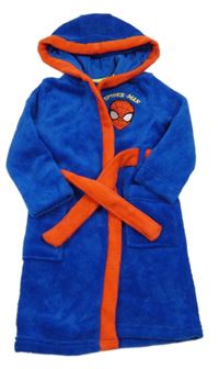 Modro-červený chlupatý župan - Spiderman s kapucí Marvel