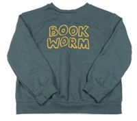 Tmavomodrá mikina s nápisem 