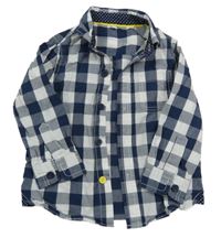 Tmavomodro-bílá kostkovaná košile M&S