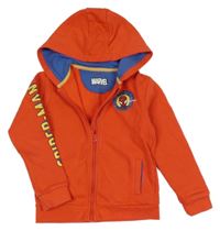 Červená prepínaci mikina so Spidermanem a kapucňou Marvel