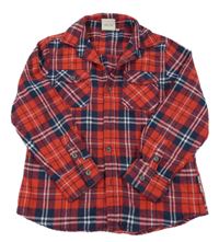Červeno-modro-biela flanelová košeľa Lee Cooper