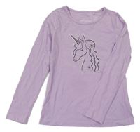 Lila tričko s jednorožcom