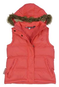 Růžová šusťáková zeteplená vesta s kapucí Mountain Warehouse