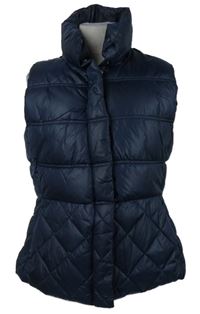 Dámska tmavomodrá šušťáková prešívaná zateplená vesta Colours of the world