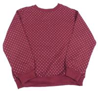 Vínová bodkovaná á mikina H&M