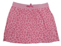 Ružová leopardí tepláková sukňa George