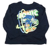 Tmavomodré triko se Sonicem 