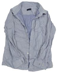 Modro-bílá melírovaná košile Tchibo