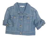 Modrá rifľová crop bunda Chloé