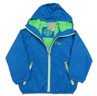 Nové - Modrá šusťáková jarní bunda s nápisem a kapucí Next