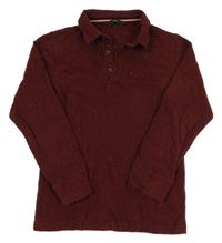 Bordó melírované polo tričko George