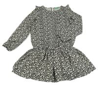 Sivé vzorované ľahké šaty Benetton