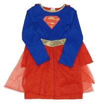 Kostým - modro-červené šaty s tylem a pláštěm - Superman 