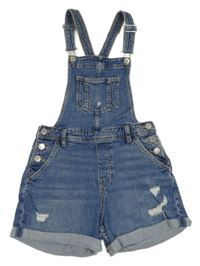 Modré rifľové na traké kraťasy Denim Co.