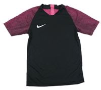 Čierno-ružové športové funkčné tričko Nike