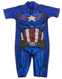 Kostým - Tmavomodrý kraťasový overal - Captain America