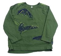 Tmavozelené tričko s netopýry Joules