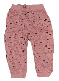 Růžové tepláky s Mickeym a Minnií Disney