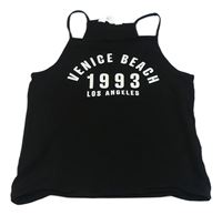 Čierny crop top s nápisom H&M