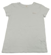 Bílé tričko s nápisem H&M