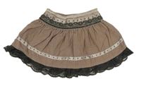Staroružová menšestrová kolová sukňa s čipkou Baby Boutique
