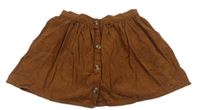Hnedá menšestrová kolová prepínaci sukňa H&M