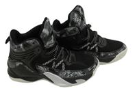 Černo-bílé koženkovo/textilní boty vel. 36