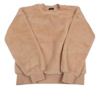 Broskvová chlupatá mikina Amisu 