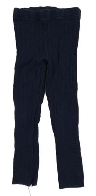 Tmavomodré vzorované pančuskové legíny George