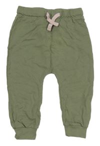 Světlekhaki cuff tepláky s kočičkou So Cute 